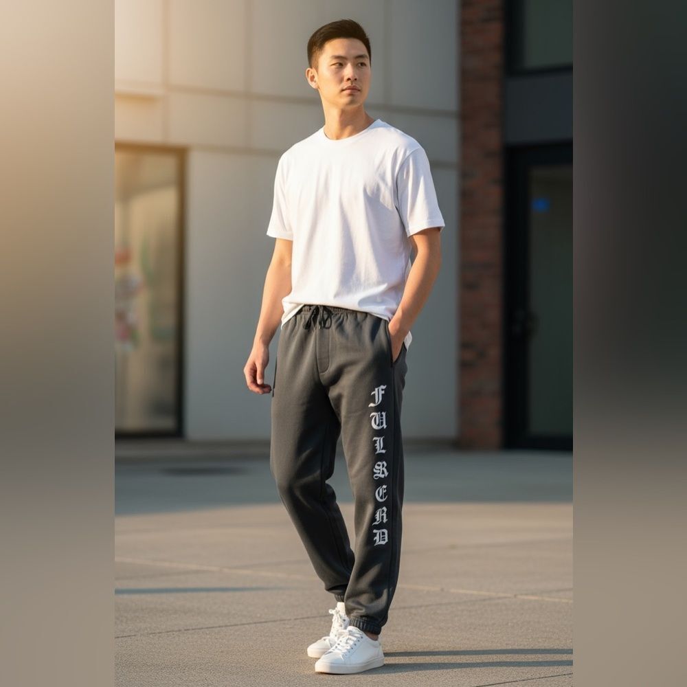 NWT Full Send Men’s Black Joggers Sweatpants Full Send Graphic on Leg - Size XL